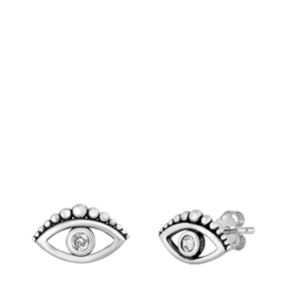 Sterling Silver Eye Stud Earrings
