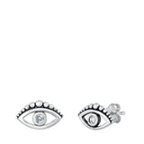 Sterling Silver Eye Stud Earrings