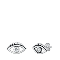 Sterling Silver Eye Stud Earrings
