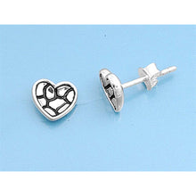 Load image into Gallery viewer, Sterling Silver Heart Small Stud Earrings