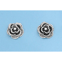 Load image into Gallery viewer, Sterling Silver Rose Small Stud Earrings