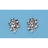 Sterling Silver Small Skull Earrings with Friction Back PostAnd Height 5MM