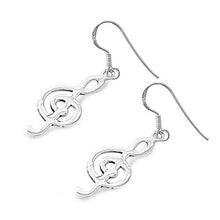 Load image into Gallery viewer, Sterling Silver Music Note Shaped Plain EarringsAnd Earring Height 27 mm