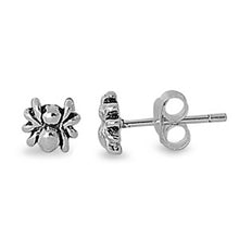 Load image into Gallery viewer, Sterling Silver Small Spider Stud Earrings with Friction Back PostAnd Height 8MM