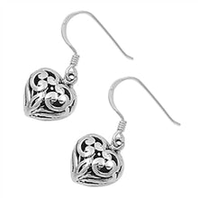 Load image into Gallery viewer, Sterling Silver Heart Shaped Plain EarringsAnd Earring Height 13 mm