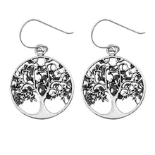 Load image into Gallery viewer, Sterling Silver Tree Of Life Shaped Plain EarringsAnd Earring Height 23 mm