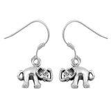 Sterling Silver Elephant Shaped Plain EarringsAnd Earring Height 8 mm