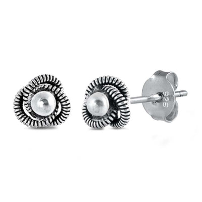 Sterling Silver Stud Plain Earrings