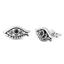 Load image into Gallery viewer, Sterling Silver Egyptian Eye Small Stud Earrings