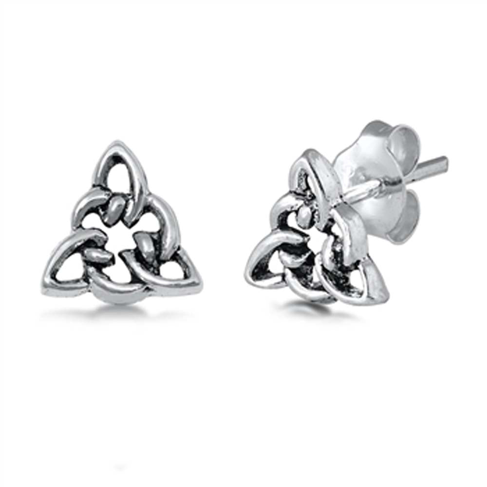 Sterling Silver Celtic Small Stud Earrings