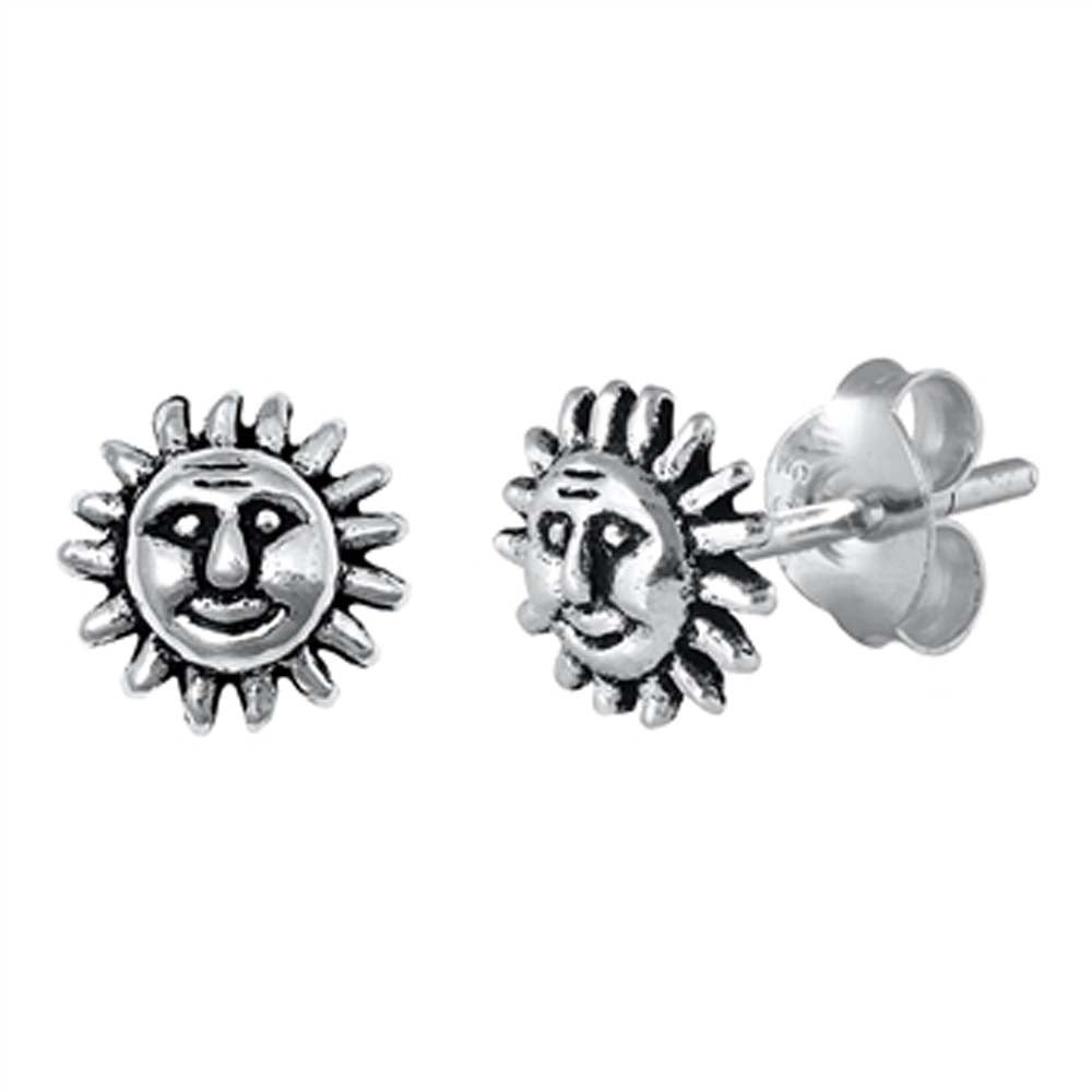 Sterling Silver Sun Small StudEarrings