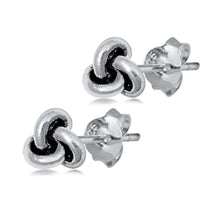 Load image into Gallery viewer, Sterling Silver Knot Small Stud Earrings