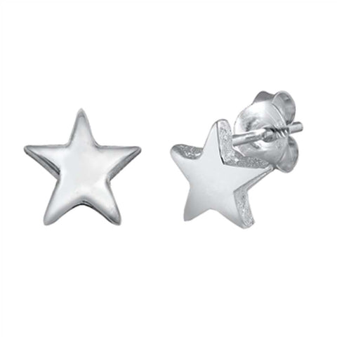 Sterling Silver Star Small Stud Earrings