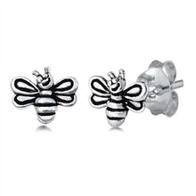 Load image into Gallery viewer, Sterling Silver Bumble Bee Small Stud Earrings