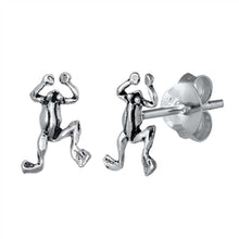 Load image into Gallery viewer, Sterling Silver Frog Small Stud Earrings