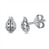 Sterling Silver Ladybug Small Stud Earrings