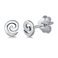 Load image into Gallery viewer, Sterling Silver Spirals Small Stud Earrings