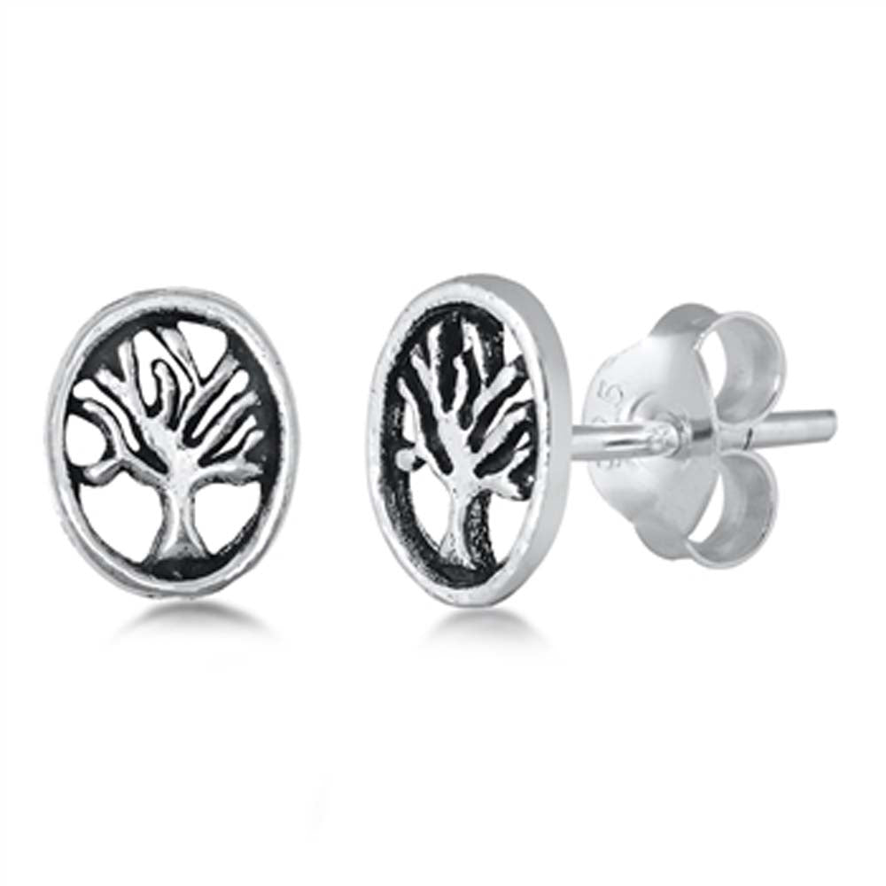 Sterling SilverTree of Life Small Stud Earrings