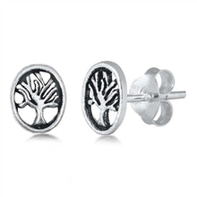 Load image into Gallery viewer, Sterling SilverTree of Life Small Stud Earrings