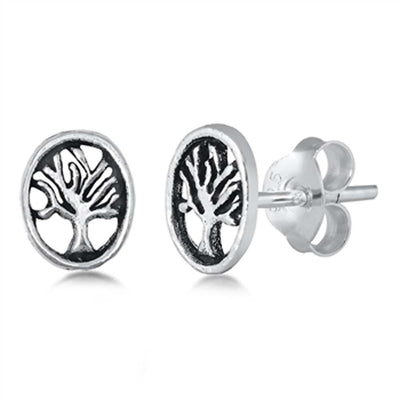 Sterling SilverTree of Life Small Stud Earrings