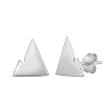 Load image into Gallery viewer, Sterling Silver Mountains Small Stud Earrings