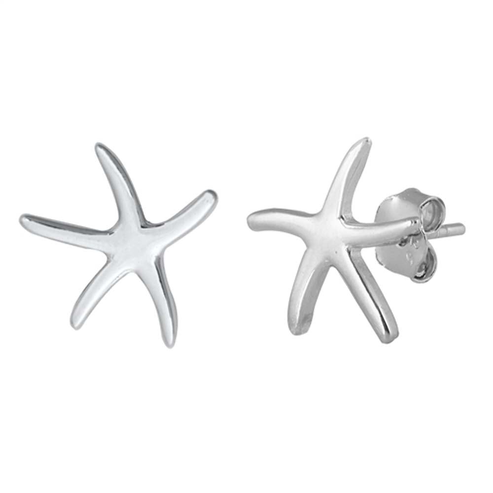 Sterling Silver Starfish Small Stud Earrings