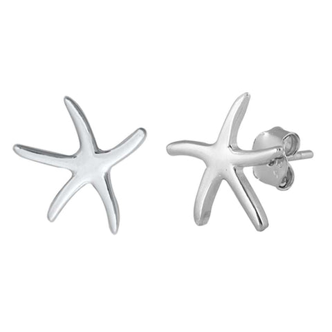 Sterling Silver Starfish Small Stud Earrings
