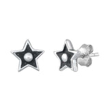 Sterling Silver Star Small Stud Earrings