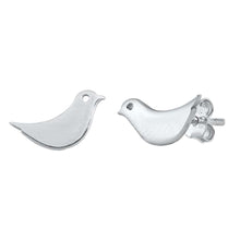 Load image into Gallery viewer, Sterling Silver Rhodium Plated Little Bird Small Stud Earrings
