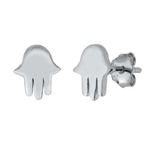 Load image into Gallery viewer, Sterling Silver Rhodium Plated Jellyfish Small Stud Earrings