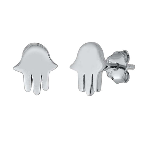Sterling Silver Rhodium Plated Jellyfish Small Stud Earrings