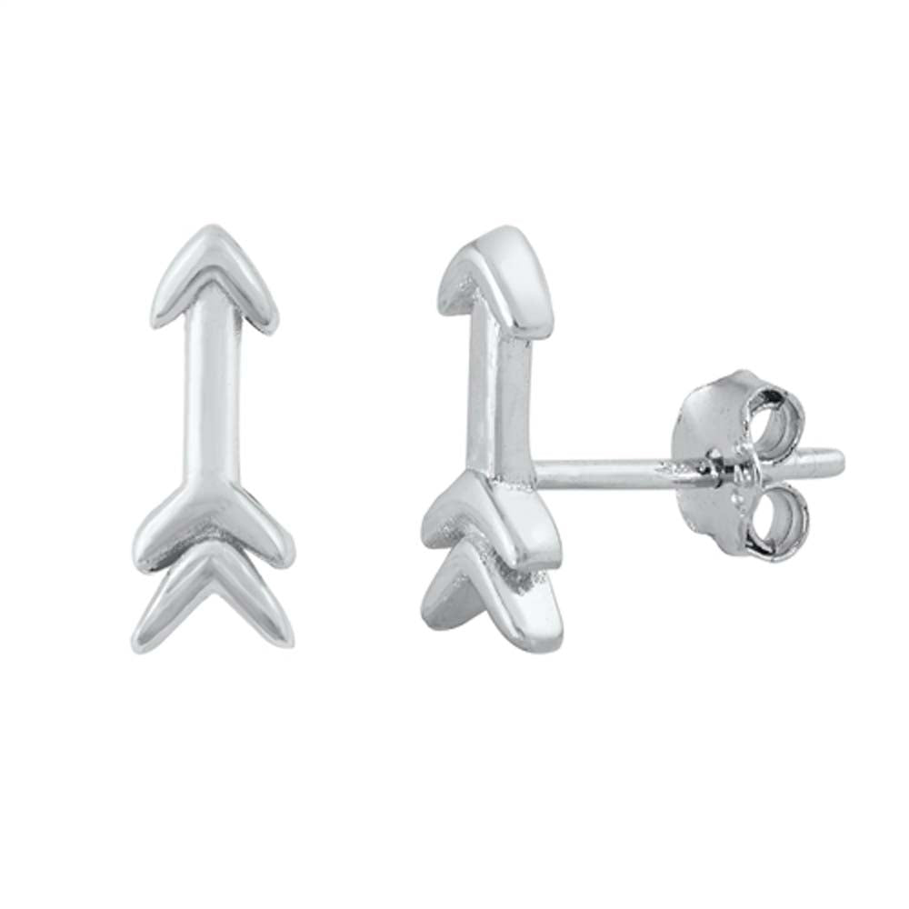 Sterling Silver Arrow Stud Earrings