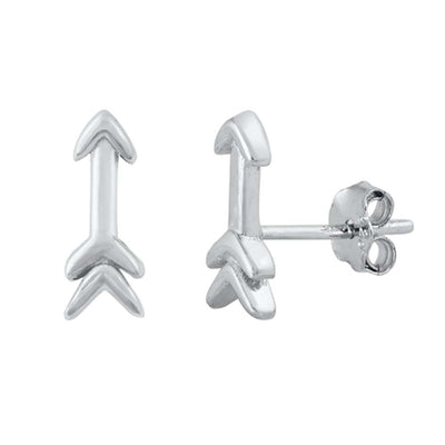 Sterling Silver Arrow Stud Earrings