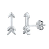 Sterling Silver Arrow Stud Earrings