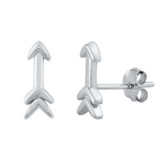 Sterling Silver Arrow Stud Earrings