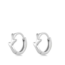 Load image into Gallery viewer, Sterling Silver Oxidized Branch Huggie Earrings - silverdepot