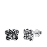 Sterling Silver Butterfly Stud Earrings