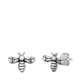 Sterling Silver Bee Stud Earrings