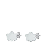 Sterling Silver Cloud Stud Earrings