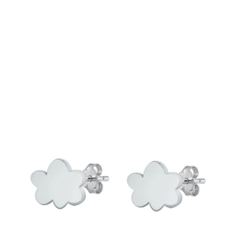 Sterling Silver Cloud Stud Earrings