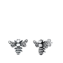 Load image into Gallery viewer, Sterling Silver Bee Stud Earrings - silverdepot