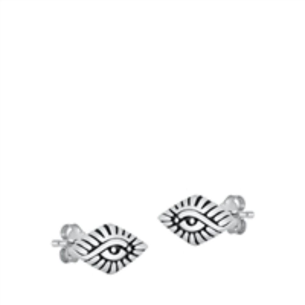 Sterling Silver All Seeing Eye Earrings