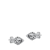Sterling Silver All Seeing Eye Earrings