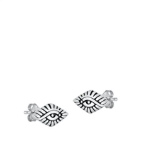 Sterling Silver All Seeing Eye Earrings