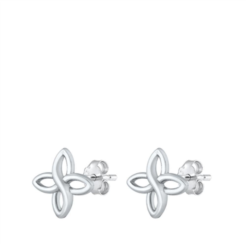 Sterling Silver Celtic Symbol Stud Earrings - silverdepot