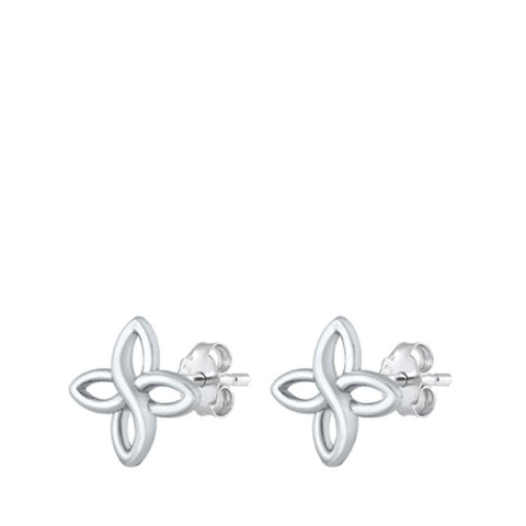 Sterling Silver Celtic Symbol Stud Earrings