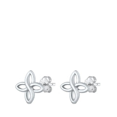 Sterling Silver Celtic Symbol Stud Earrings