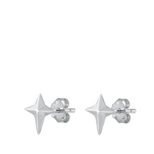 Load image into Gallery viewer, Sterling Silver Oxidized North Star Stud Earrings
