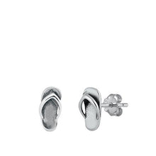 Load image into Gallery viewer, Sterling Silver Oxidized Sandals Stud Earrings