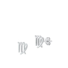 Load image into Gallery viewer, Sterling Silver Virgo Zodiac Earrings